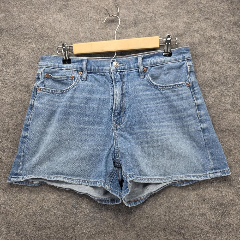 American Eagle Shorts Womens 8 Blue Mom Denim Spandex Pockets 3 Inseam